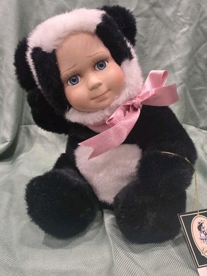 Adorable Baby Porcelain Face Panda Geppeddo Cuddle Kids ''Page Panda'' 9'' Plush! 