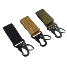 Tactically Keying Belt Holder Nylon Buckle Strap Clip Keychain Carabiner Buckle