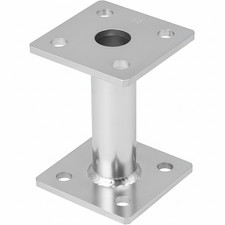 Post Base Bracket Heavy Duty 4mm Steel Galvanised Bolt-Down Elevated