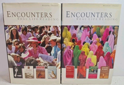 Readers Digest- Encounters -Real Life Reading Hardcover 4 Stories in 1 x 2 Books