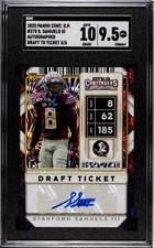 2020 Contenders #275 Stanford Samuels III Draft Ticket 3/6 SGC 9.5 Auto 10