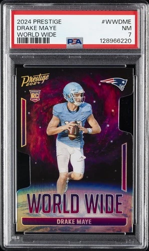 2024 PANINI PRESTIGE WORLD WIDE #WWDME DRAKE MAYE PSA 7