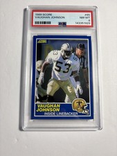 1989 Score - Vaughan Johnson #65 Saints PSA 8 NM-MT