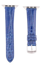 MICHELE Apple Watch Crocodile Leather Band Blue 38/40/41/42/44/45/46/49MM-20MM