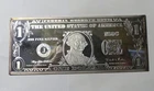 $1 bill silver art bar 4.5 ounces of .999 silver