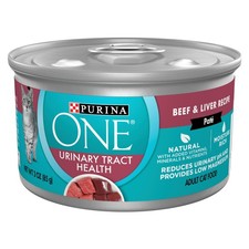 Purina ONE Wet Cat Food, UTI Health, Beef & Liver Pate, 3oz Cans, 24-Pack