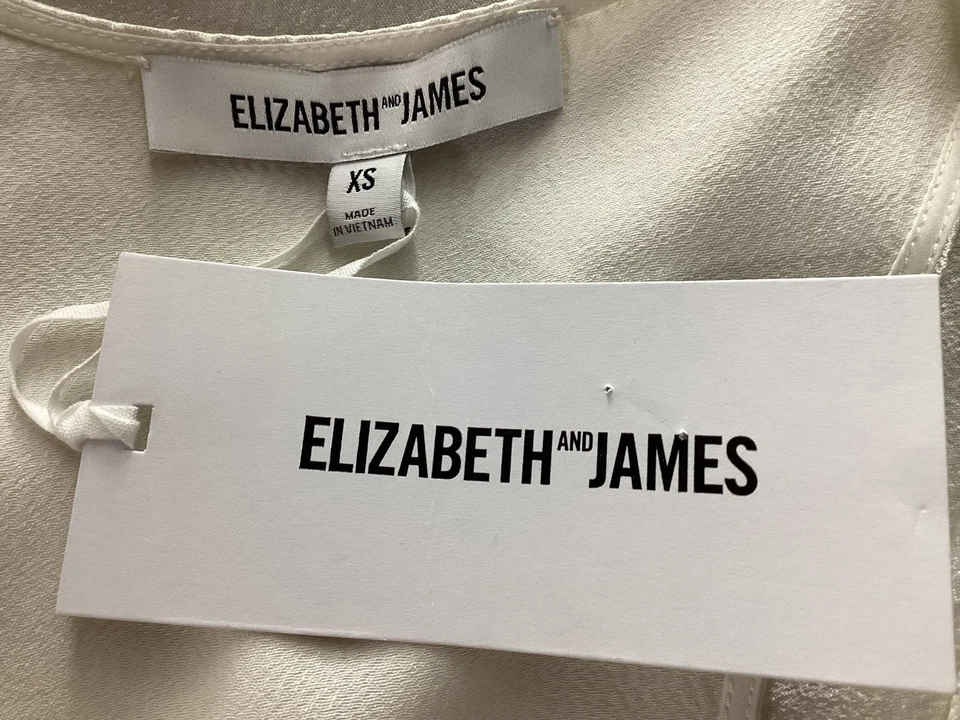 ELIZABETH AND JAMES EVERLY WOMENS TANK TOP V-NECK XS IVORY RRP £230 AD - Image 3 of 3