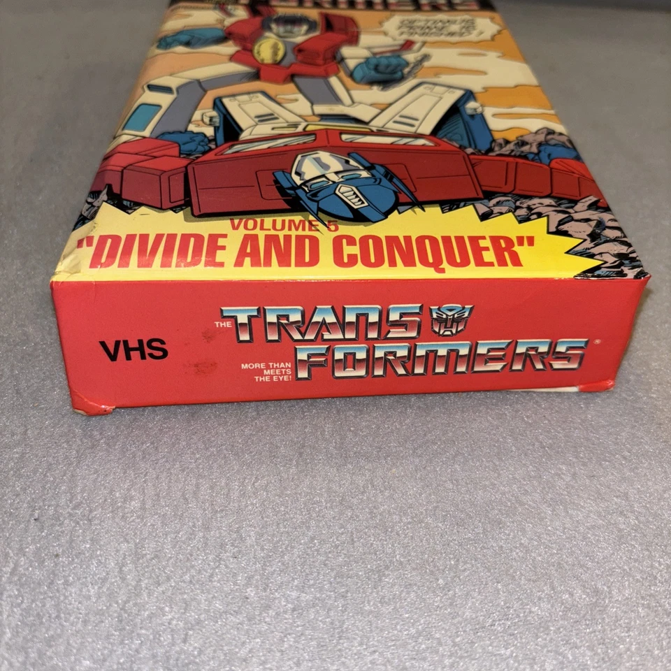 The Transformers VHS Tape Vol 5 DIVIDE AND CONQUER FHE Big Box 1984 Hard To Find - Image 2 of 4