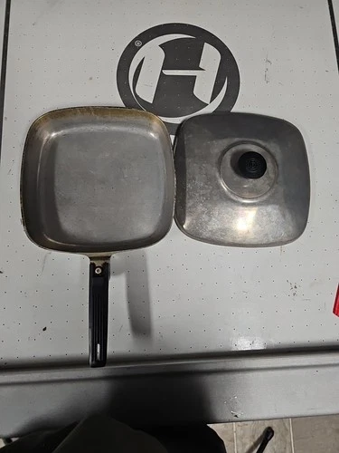 Vtg Wagner Ware Sidney O Magnalite 4510 10" Square Skillet Frying Pan And Lid