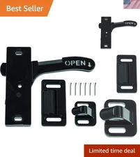 Elegant Nickel Screen Door Latch and Handle Kit - Right Hand, Easy Install