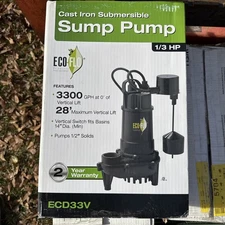 ECO-FLO 1/3  Submersible Cast Iron Sump Pump ECD33V ECO-FLO ECD33V 856594003282