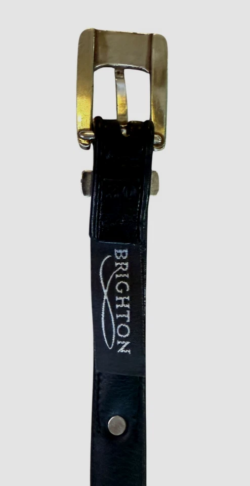 Женский кожаный ремень Brighton M 30 дюймов цветок лилии 3/4 дюйма черный узор крокодил B30203 B - Изображение 4 из 4