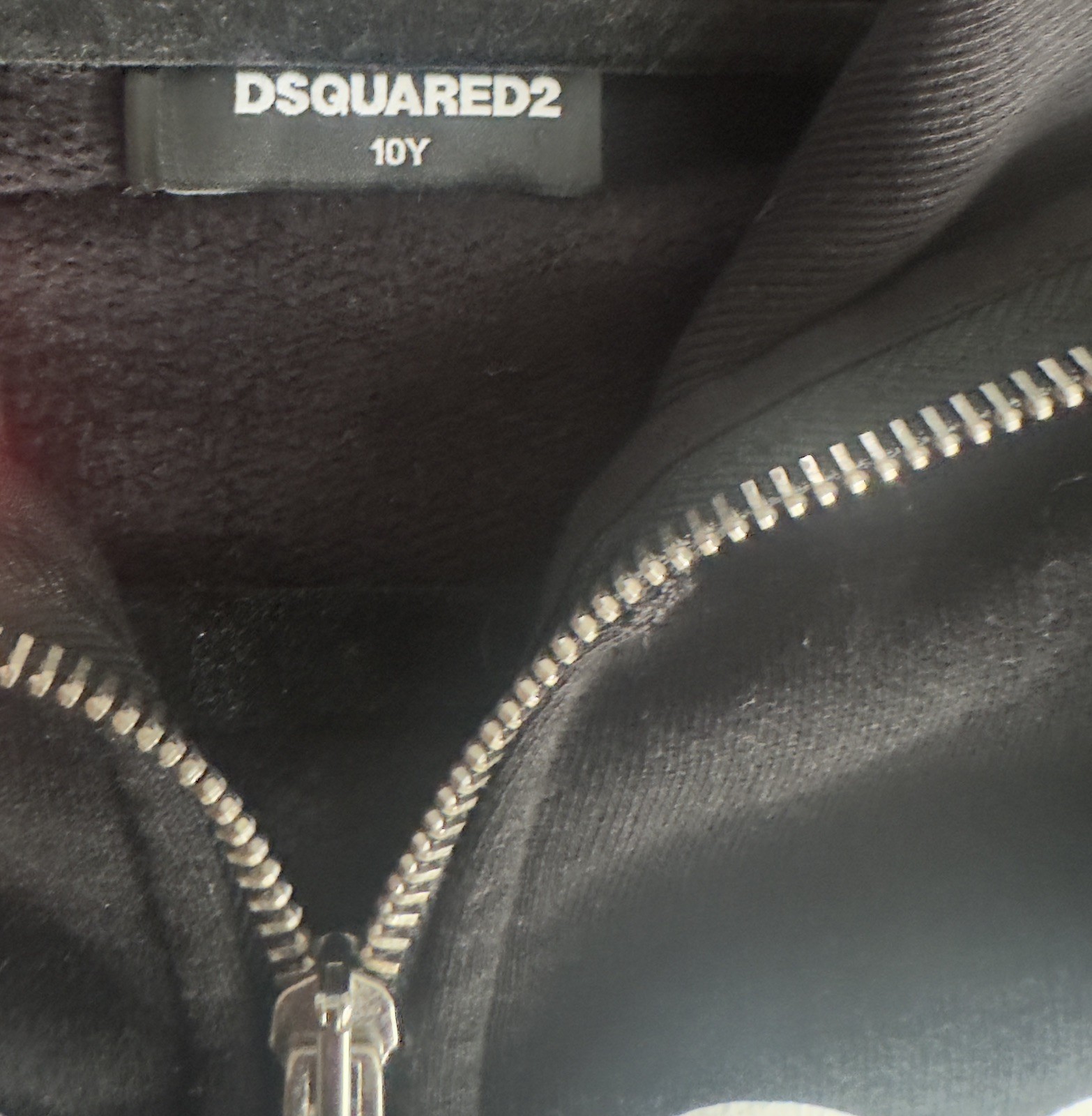 Dsquared2 junior  Zipped Sweatshirt Boys Jacket Black In Size 10 Years RRP€80 image 4