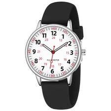 Nurse Watch for Women Waterproof Analog Silicone Watch with Second Hand Easy ...