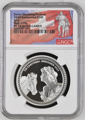 Switzerland - 2024 Jura Swiss Shooting Festival - Silver - NGC PR70 Ultra Cameo