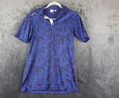 Ping Sensor Cool Men's Performance Golf Polo Shirt Size xs Blue Check Active