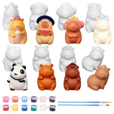 8Pcs Ceramics to Paint Gifts, Paint Your Own Ceramic Painting Kit - 3.15'' Pai...