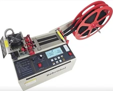 New Webbing Cutting Machine 5" LCD Screen Webbing Cutter Cold & Hot Nylon Tape
