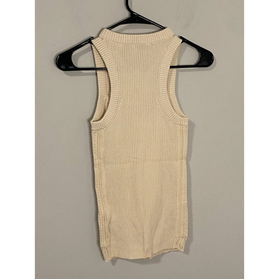 全新 7 for All Mankind 女式钩针背心 S 码 — 第 2/3 张图片