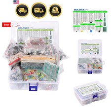 DIY Electronics Components Kit Assortment, Resistors 1818PCS, LED, Triode, Ca...