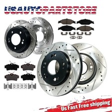 Front And Rear Drilled Slotted Rotors Brakefit Ford Mustang 1999 2000 2001 -2002