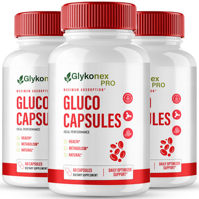 Glykonex Capsules, Official Glykonex Supplement Pills Maximum Strength (3 Pack)