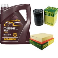 Mann Inspektionspaket 5L Mannol Diesel TDI 5W-30 FüR VW Golf III 1.8 2.0 1.6