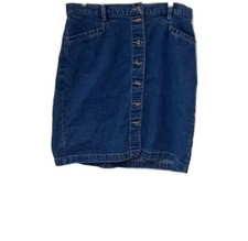 Eddie Bauer Women's Size 12 Button-Front Denim Skirt