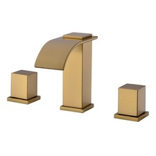 Luxury Brass 8 Inch Modern Widespread Waterfall Bathroom Sink Faucets