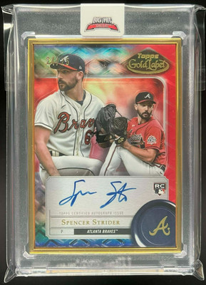2022 TOPPS GOLD LABEL SPENCER STRIDER RC ROOKIE AUTO FRAMED #D 24/25 BRAVES
