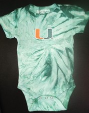 UNIVERSITY OF MIAMI HURRICANES INFANT GIRLS RUFFLE CREEPER NEW 18M W TAGS