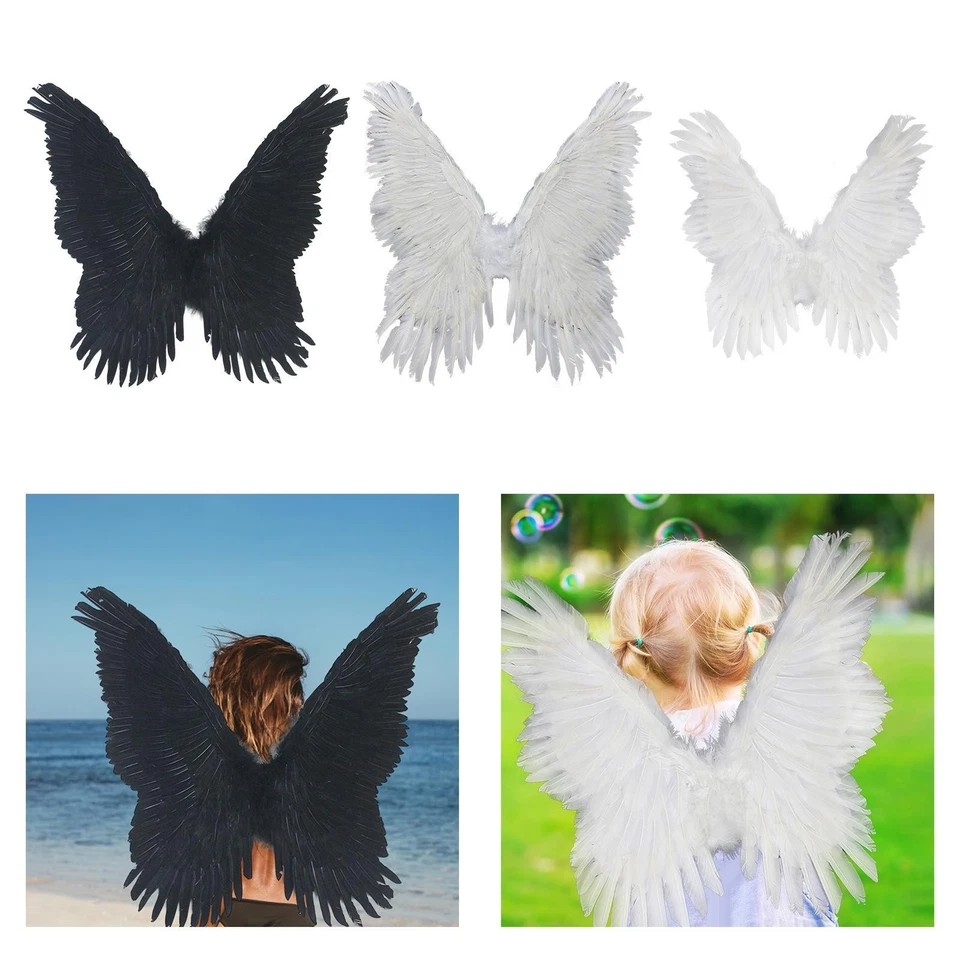 Accessoires de photo de cosplay d'aile d'ange à plumes confortables pour la - Photo 1/1