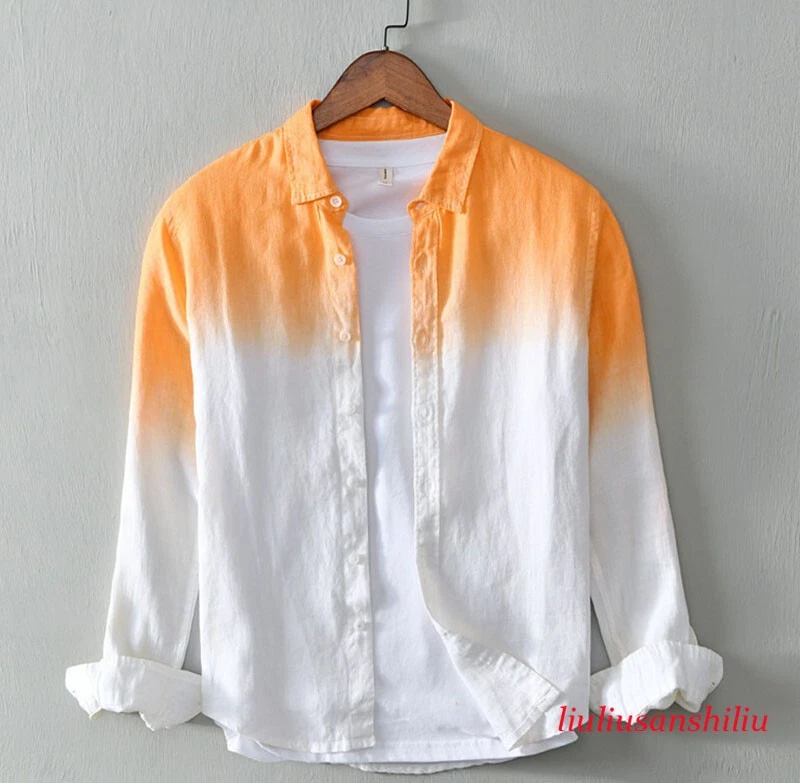 Men Cotton Linen Slim Shirts Button Long Sleeve Casual Linen Shirt Top Blouse
Opens in a new window 