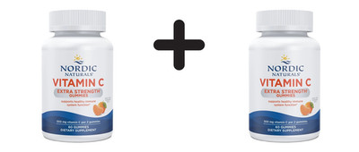 2 x Nordic Naturals Vitamin C Extra Strength Gummies, Tangerine (308,25 EUR/kg)