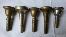 5 anciens embouchures anciennes trombone, tuba / ténorhorn "Schmidt Compact de Luxe"