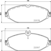 Hella Pagid Bremsbelagsatz Scheibenbremse 8DB 355 021-921 FüR Mercedes Klasse