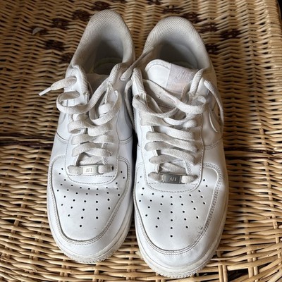Nike Air Force 1 '07 Low Triple White Leather Low Top Sneakers Men s CW2288-111