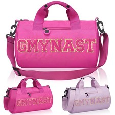 Pink Gymnastics Bag for Girls Gym Sport Gift Duffle Travel Dance Gymnastics B...