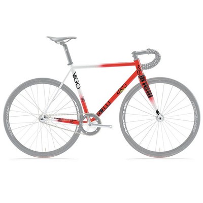 CINELLI Vigorelli Stahlbahn Fahrrad Fahrradrahmen rot - L