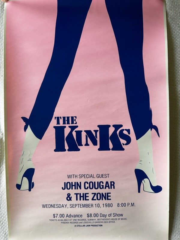 The Kinks & Dave Davies 3 Posters Rare Excellent Condition (John Cougar)