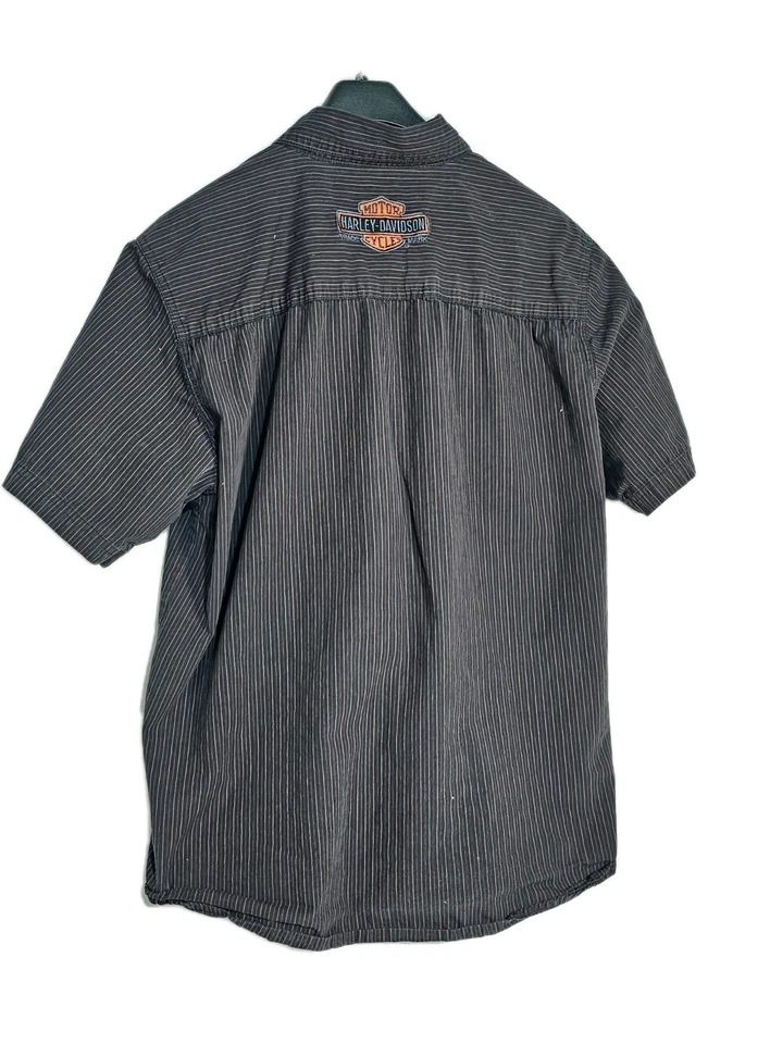 Camisa Harley Davidson cuello abotonado para hombre mediana motocicleta Foto 3 de 4