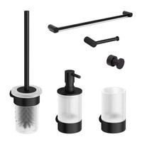 Badezimmer Accessoire Set 6-Teilig Komplettset Mit Handtuchhalter Seifenspender