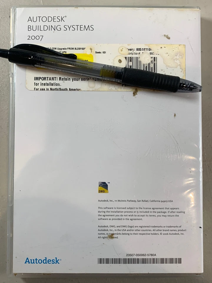 AutoDesk Building Systems 2007 Software Disc w/ Manual / Serial Number - Image 2 of 3