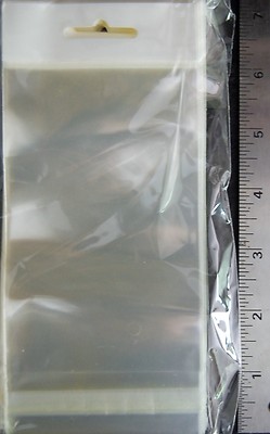 100 pcs Heavy Duty Hanging 3''x5'' OPP Bag Self Adhesive Resealable Bottom Flap 