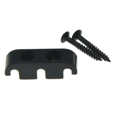 KAISH Bass String Tree Retainer with Mouting Screws Black