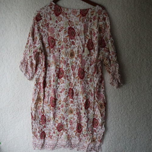 Vestido sin solero con borla estampada estilo Cottage Core sensación ligera XXL - Imagen 8 de 8