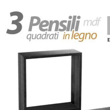 en.casa] Scaffale da Parete a 3 Ripiani Scaffale da Muro Libreria Pensile con Ripiani Regolabili in Altezza 48 x 15 x 63.5 cm - Effetto Legno/Nero