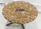 E-maguk epoxy Resin Coffee Table, Round Center Wooden Table For Home Decor 119