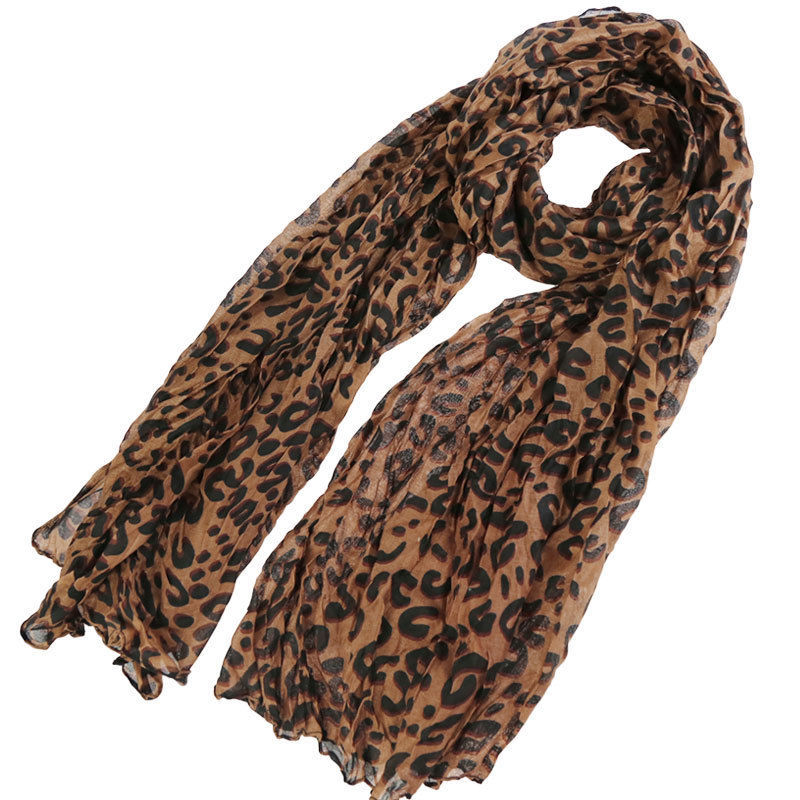 ladies women fashion brown animal leopard print scarf UK eBay