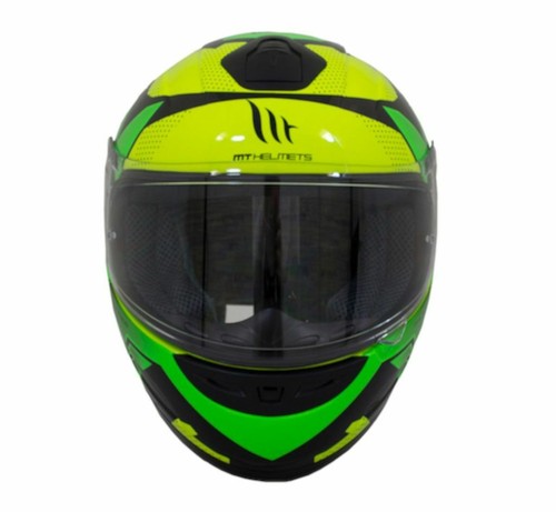 MT Thunder Kids Torn Fluo Yellow Fluo Green Full Face Motorcycle Helmet NEW - Picture 3 of 6